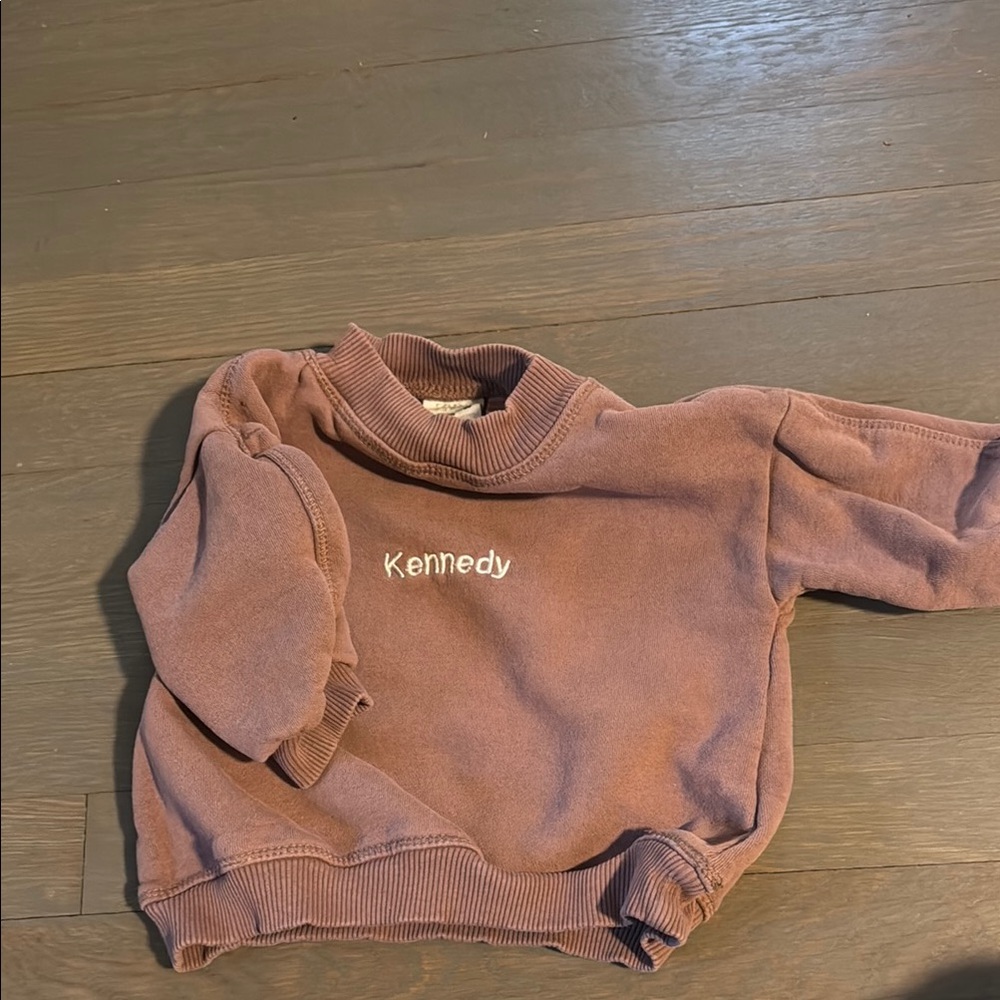 Zara Purple Sweatshirt embroidered with Kennedy